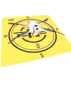 Tapis d'atterrissage jaune et gris avec pochette - Imagen 3