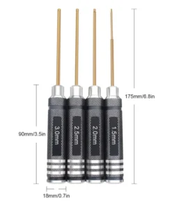 Jeu de tournevis hexagonaux 1.5mm, 2.0mm, 2.5mm, 3.0mm - immagine 5
